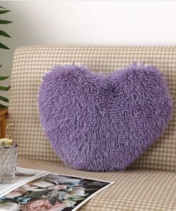 Perna Decorativa Pufoasa, Microfibra Plusata, Model Inima,JOJO Home