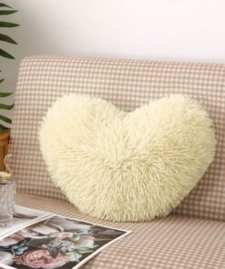 Perna Decorativa Pufoasa, Microfibra Plusata, Model Inima,JOJO Home