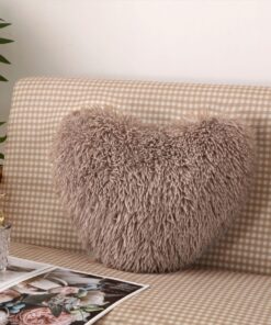Perna Decorativa Pufoasa, Microfibra Plusata, Model Inima,JOJO Home