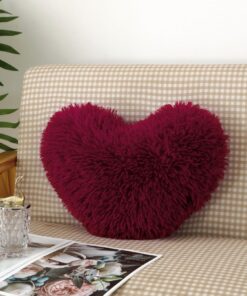 Perna Decorativa Pufoasa, Microfibra Plusata, Model Inima,JOJO Home