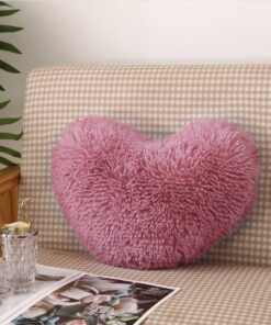 Perna Decorativa Pufoasa, Microfibra Plusata, Model Inima,JOJO Home