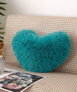 Perna Decorativa Pufoasa, Microfibra Plusata, Model Inima,JOJO Home