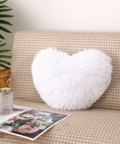 Perna Decorativa Pufoasa, Microfibra Plusata, Model Inima,JOJO Home