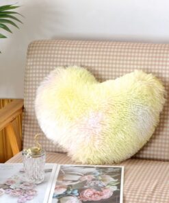 Perna Decorativa Pufoasa, Microfibra Plusata, Model Inima,JOJO Home