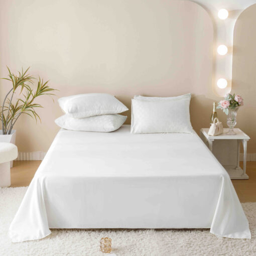 Lenjerie pat dublu, JACQUARD FINETAT, 6 piese,Alb,JOJO Home - imagine 8