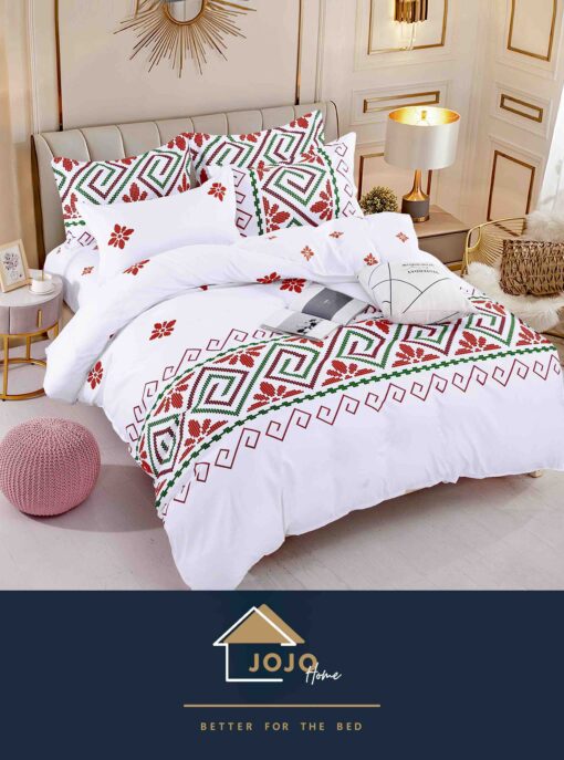 Lenjerie de pat Bumbac Finet 6 piese,Motiv Traditional,JOJO Home