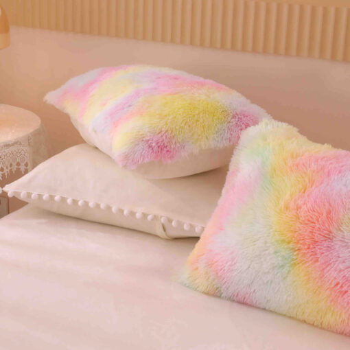 Lenjerie Cocolino Fluffy cu Ciucuri Super Pufoasa, 6 Piese, Roz Multicolor, JOJO Home - imagine 2