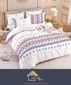 Lenjerie de pat Finet 4 piese, 1 Persoana,Motive Traditionale,JOJO Home