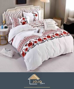 Lenjerie de pat Finet 4 piese, 1 Persoana,Motive Traditionale,JOJO Home