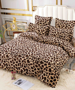 Set Lenjerie Pufoasa Cocolino, 6 Piese, Pat 2 Persoane,Animal Print,JOJO Home