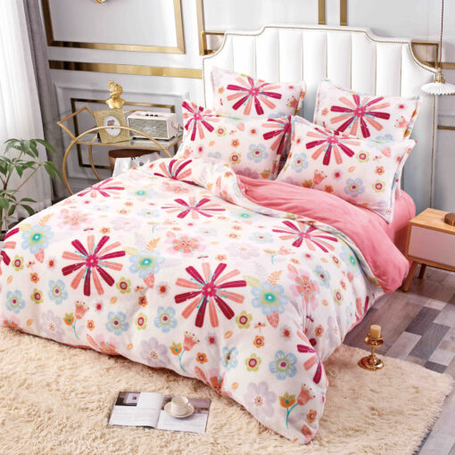 Set Lenjerie Pufoasa Cocolino, 6 Piese, Pat 2 Persoane,Multicolor,JOJO Home