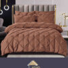Set Lenjerie Premium, Model cu Pliuri, Bumbac 100%, 6 Piese, Pat 2 Persoane,JOJO Home