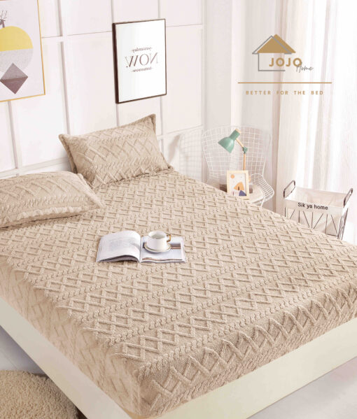 Husa Cocolino tip Tricot, cu Elastic+2 Fete de Perna,Jojo Home