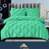 Set Lenjerie Premium, Model cu Pliuri, Bumbac 100%, 6 Piese, Pat 2 Persoane,JOJO Home