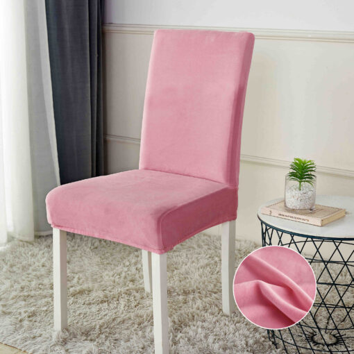 Set 6 Huse Elastice pentru Scaun, Catifea,JOJO Home
