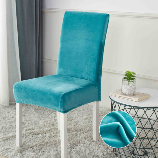 Set 6 Huse Elastice pentru Scaun, Catifea,JOJO Home