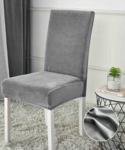 Set 6 Huse Elastice pentru Scaun, Catifea,JOJO Home