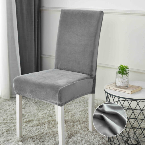Set 6 Huse Elastice pentru Scaun, Catifea,JOJO Home