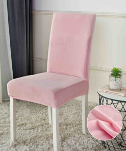 Set 6 Huse Elastice pentru Scaun, Catifea,JOJO Home
