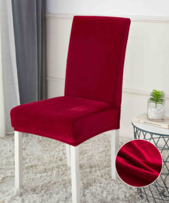 Set 6 Huse Elastice pentru Scaun, Catifea,JOJO Home