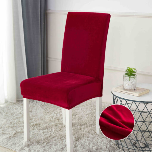 Set 6 Huse Elastice pentru Scaun, Catifea,JOJO Home