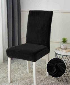 Set 6 Huse Elastice pentru Scaun, Catifea,JOJO Home