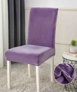 Set 6 Huse Elastice pentru Scaun, Catifea,JOJO Home