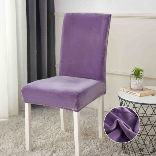 Set 6 Huse Elastice pentru Scaun, Catifea,JOJO Home