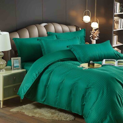 Lenjerie de pat Damasc Finetat,6 piese,Pat 2 Persoane,JOJO Home - imagine 2