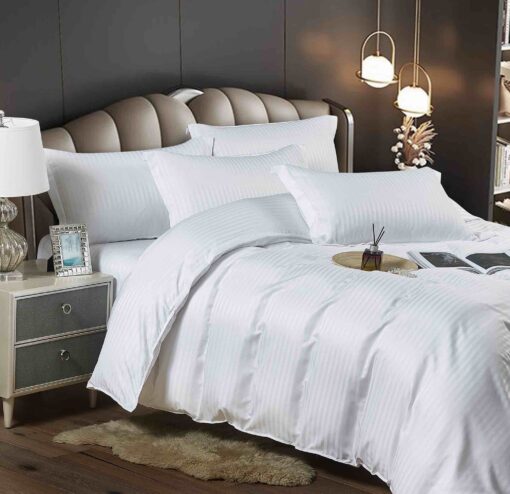 Lenjerie de pat Damasc Finetat,6 piese,Pat 2 Persoane,JOJO Home - imagine 2