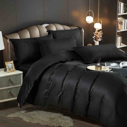 Lenjerie de pat Damasc Finetat,6 piese,Pat 2 Persoane,JOJO Home - imagine 3