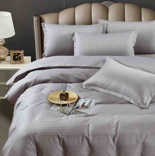Lenjerie de pat Damasc Finetat,6 piese,Pat 2 Persoane,JOJO Home - imagine 2