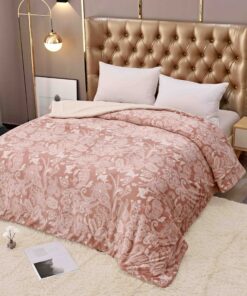 Patura Cocolino cu Blanita, 200×230 cm,Modern, Roz Pudra,JOJO Home
