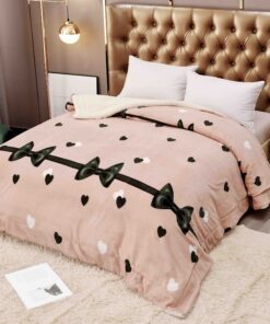 Patura Cocolino cu Blanita, 200×230 cm,Fundite, Roz,JOJO Home