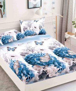 Husa de pat cu elastic, pentru pat de 2 persoane + 2 fete de perna JOJO Home
