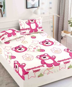 Husa de pat cu elastic, pentru pat de 2 persoane + 2 fete de perna JOJO Home