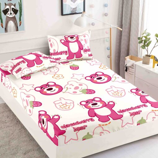 Husa de pat cu elastic, pentru pat de 2 persoane + 2 fete de perna JOJO Home