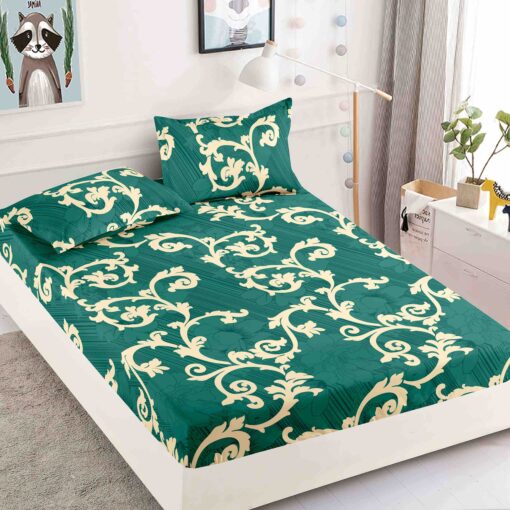 Husa de pat cu elastic, pentru pat de 2 persoane + 2 fete de perna JOJO Home