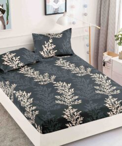 Husa de pat cu elastic, pentru pat de 2 persoane + 2 fete de perna JOJO Home