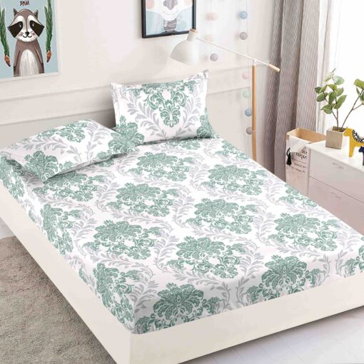 Husa de pat cu elastic, pentru pat de 2 persoane + 2 fete de perna JOJO Home
