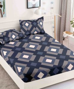 Husa de pat cu elastic, pentru pat de 2 persoane + 2 fete de perna JOJO Home