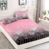 Husa de pat cu elastic, pentru pat de 2 persoane + 2 fete de perna JOJO Home