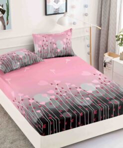Husa de pat cu elastic, pentru pat de 2 persoane + 2 fete de perna JOJO Home