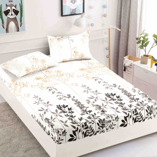 Husa de pat cu elastic, pentru pat de 2 persoane + 2 fete de perna JOJO Home