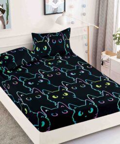 Husa de pat cu elastic, pentru pat de 2 persoane + 2 fete de perna JOJO Home