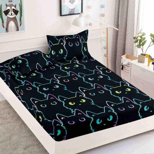 Husa de pat cu elastic, pentru pat de 2 persoane + 2 fete de perna JOJO Home