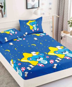 Husa de pat cu elastic, pentru pat de 2 persoane + 2 fete de perna JOJO Home