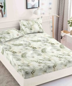 Husa de pat cu elastic, pentru pat de 2 persoane + 2 fete de perna JOJO Home