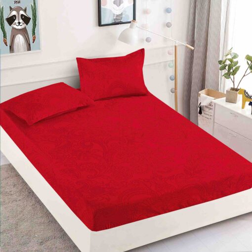 Husa de pat cu elastic, pentru pat de 2 persoane + 2 fete de perna JOJO Home