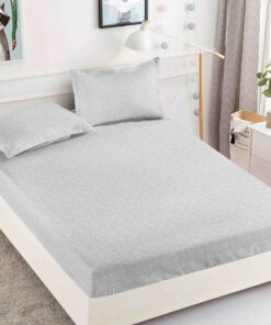 Husa de pat cu elastic, pentru pat de 2 persoane + 2 fete de perna JOJO Home